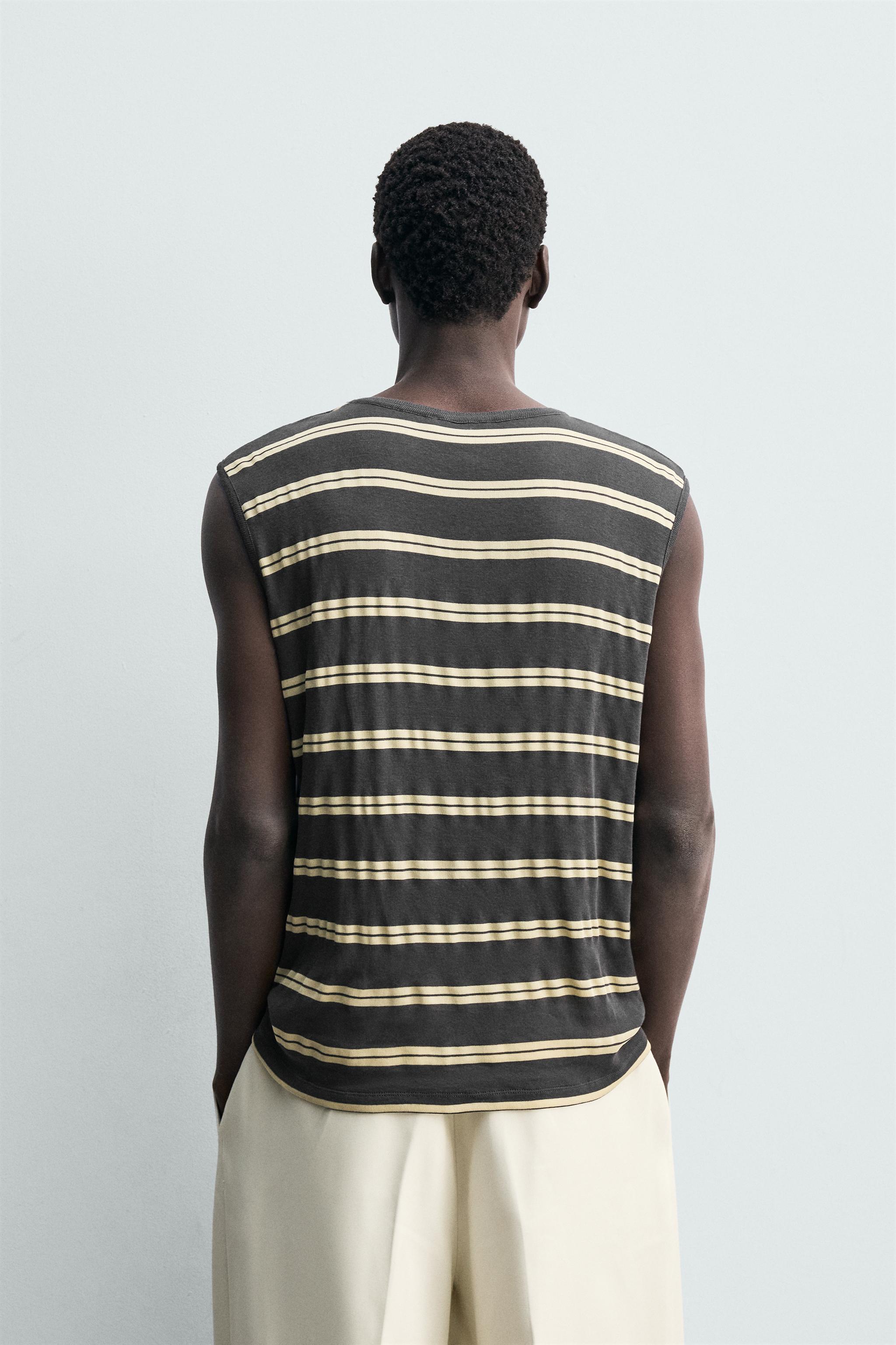 STRIPED JACQUARD TANK TOP